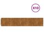 Voir la diapositive 2 : VIDAXL Bordures de pelouse 10 pcs 20x103 cm acier corten flexible
