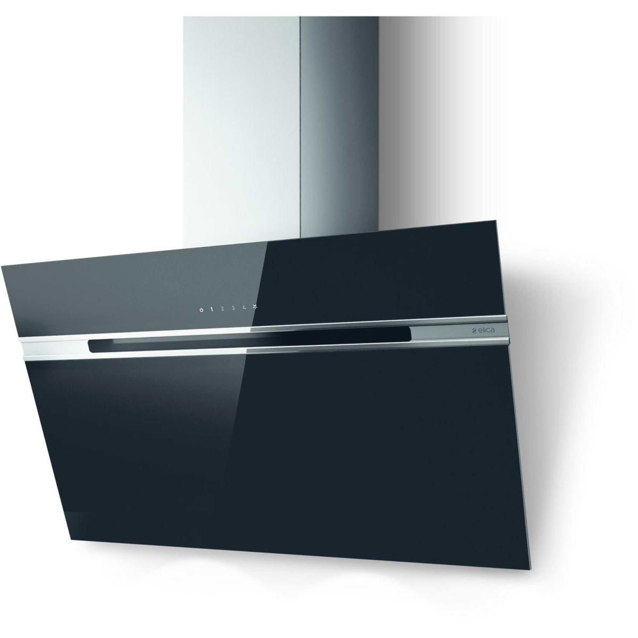 Voir la diapositive 2 : ELICA Hotte décorative murale inclinée stripe bl/a/90/lx