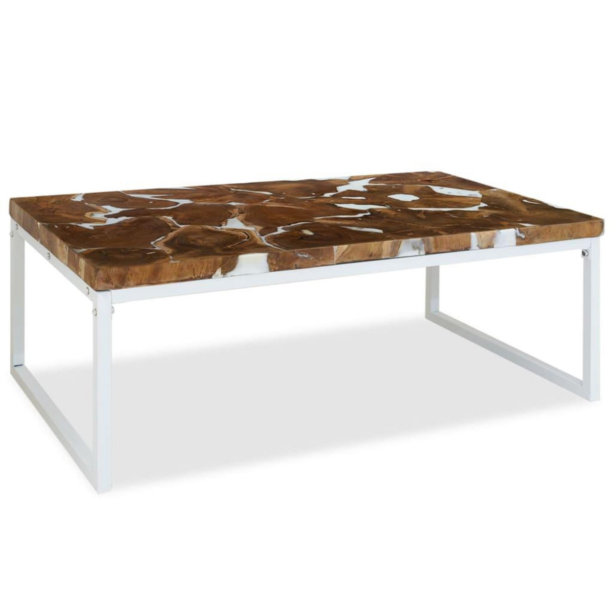VIDAXL Table basse Teck Resine 110x60x40 cm