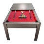 Voir la diapositive 1 : PLAY4FUN Billard Américain HARMONY 6Ft - 206,5 x 116,5 x 80 cm avec accessoires et plateau dînatoire - Gris