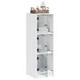 Voir la diapositive 5 : VIDAXL Buffet avec portes en verre blanc 35x37x109 cm