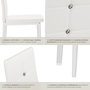 Voir la diapositive 4 : tectake Ensemble de chaises de salle à manger rembourré avec revêtement aspect cuir blanc Lot de 4