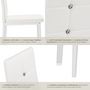 Voir la diapositive 4 : tectake Ensemble de chaises de salle à manger rembourré avec revêtement aspect cuir blanc Lot de 4