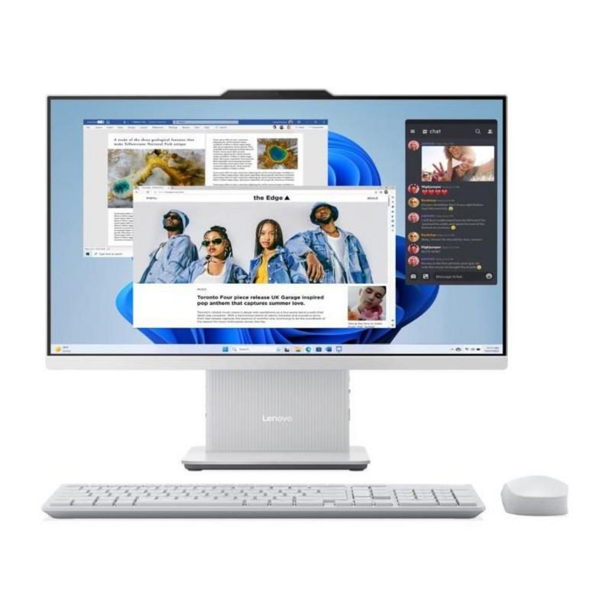 Lenovo PC Tout-en-un LENOVO IdeaCentre AIO 24ARR9| Windows 11 - Ryzen 5 7535HS - RAM 8Go - SSD 512 Go - AZERTY