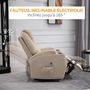 Voir la diapositive 6 : HOMCOM Fauteuil luxe de relaxation et massage inclinaison dossier repose-pied électrique revêtement synthétique crème
