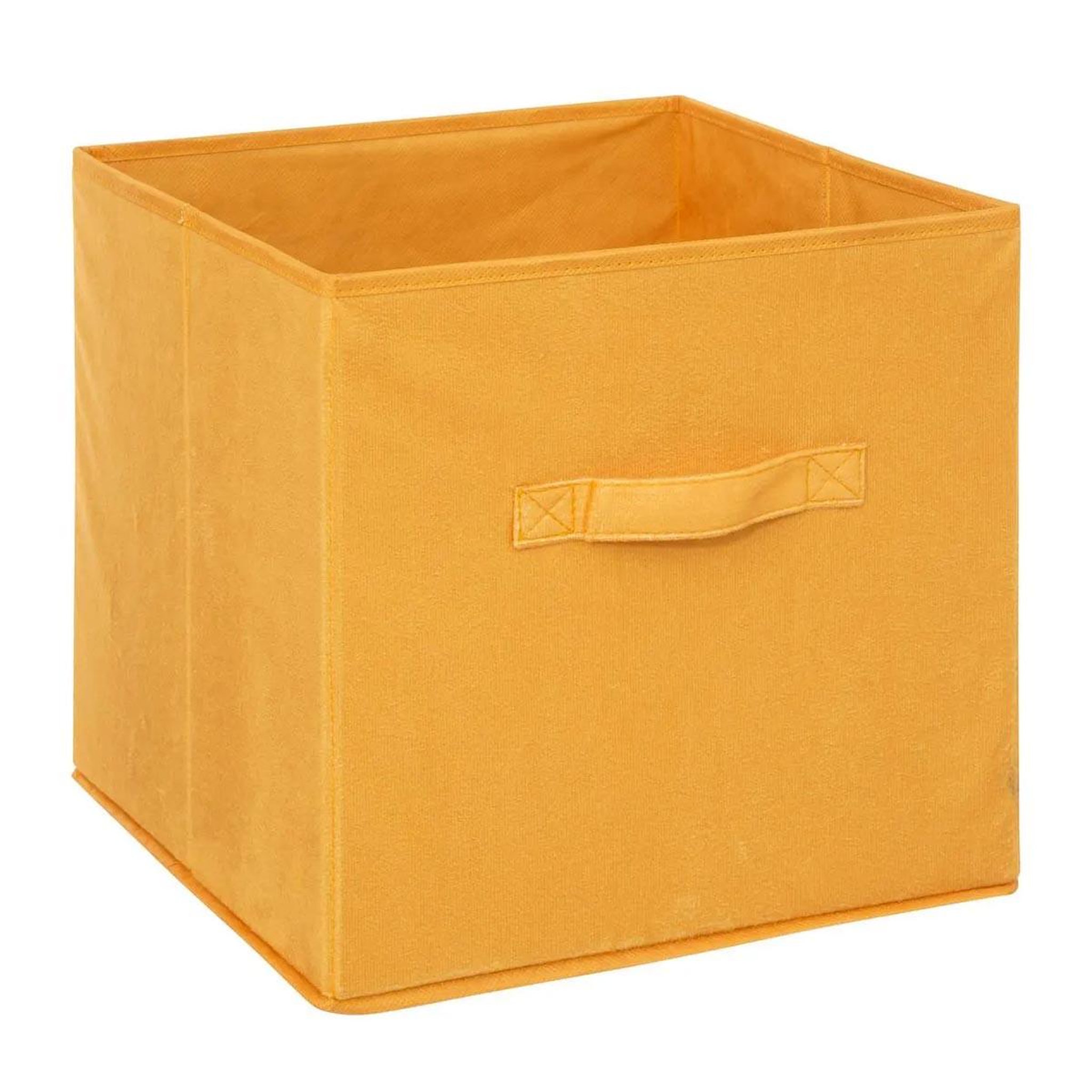 FIVE Boîte de rangement carrée velours  mix n'modul  31x31cm jaune