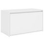 Voir la diapositive 2 : VIDAXL Banc d'entree 80x40x45 cm Blanc Bois d'ingenierie
