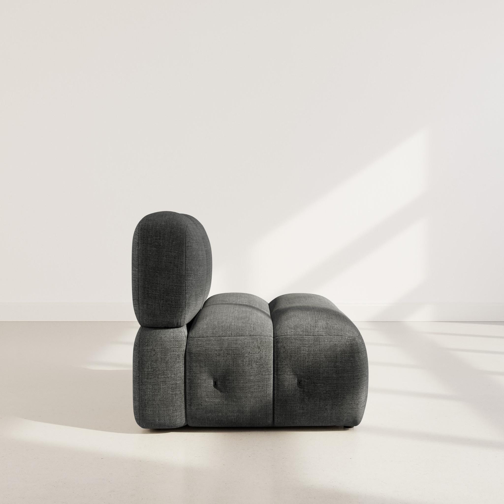 Voir la diapositive 6 : LISA DESIGN Grace - module d'assise en velours texturé