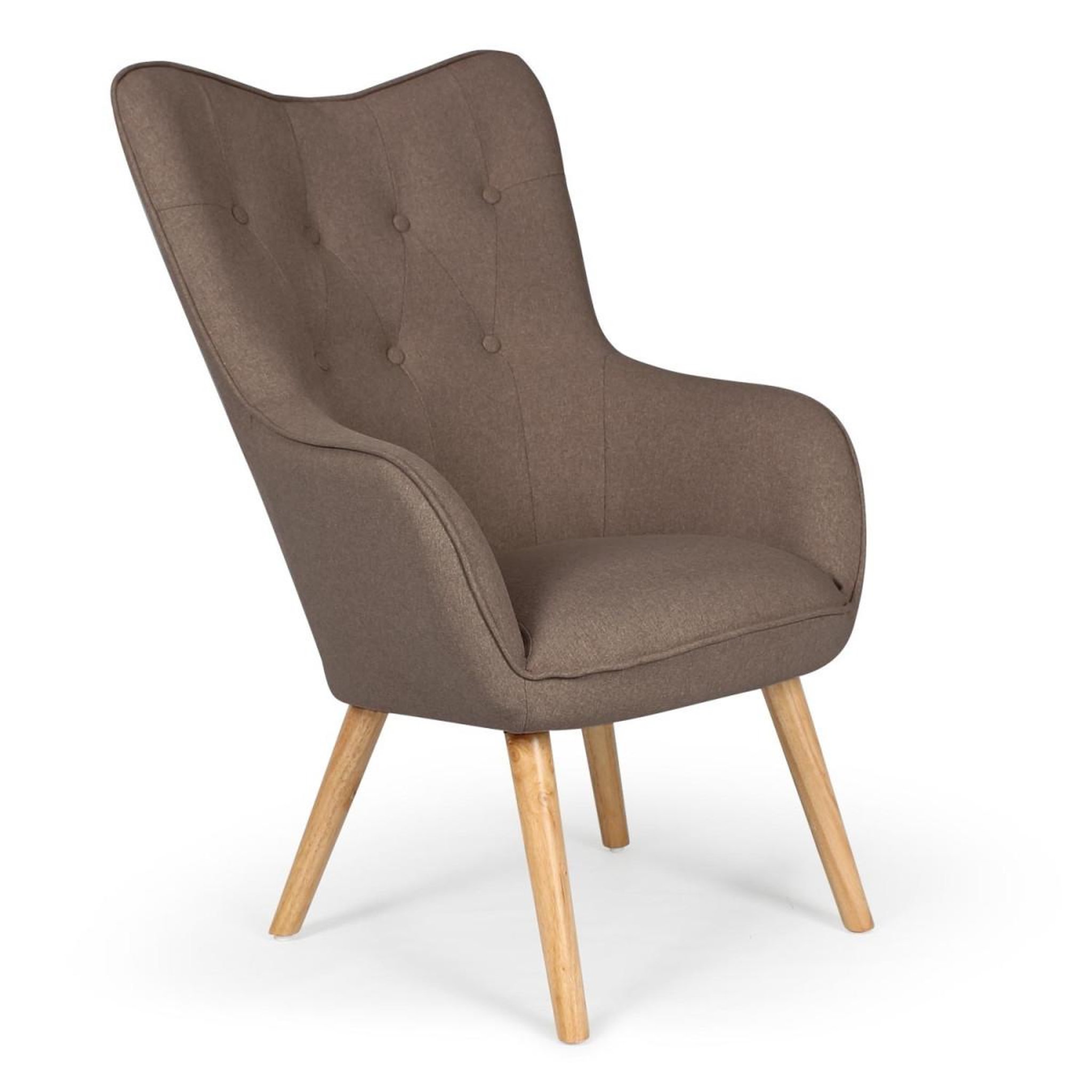 Voir la diapositive 1 : Paris Prix Fauteuil Scandinave  Aimee  67cm Taupe