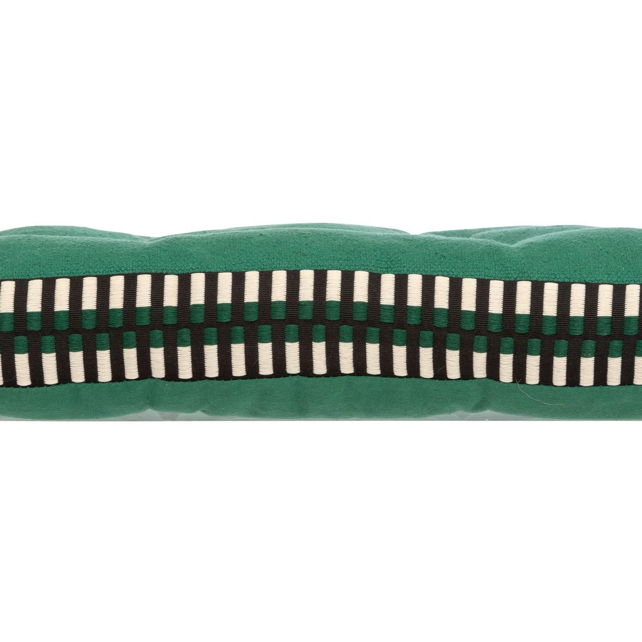 Voir la diapositive 4 : ATMOSPHERA Galette de chaise matelassée MALAKITE - Vert cèdre