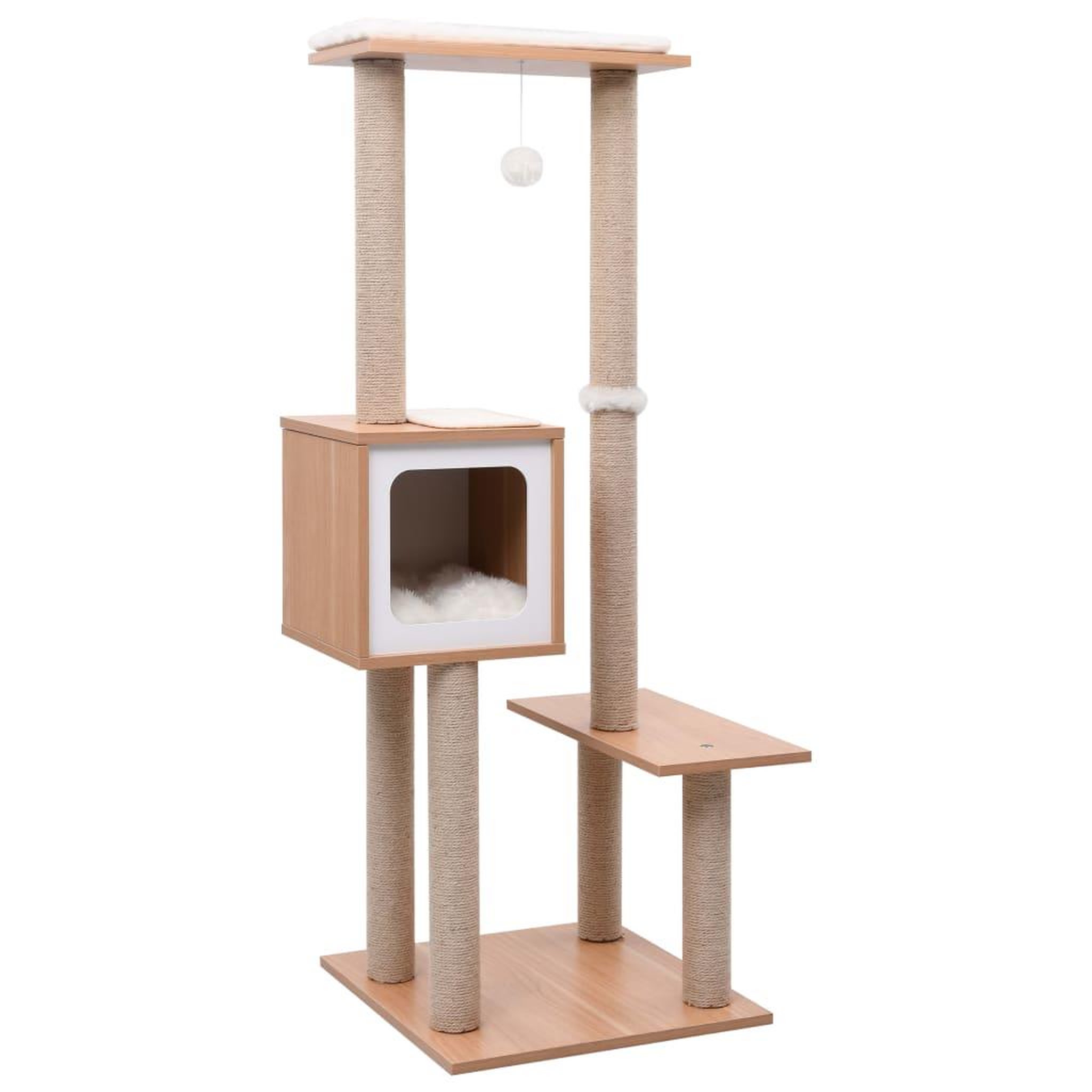 Voir la diapositive 1 : VIDAXL Arbre a chat avec tapis a gratter en sisal 129 cm