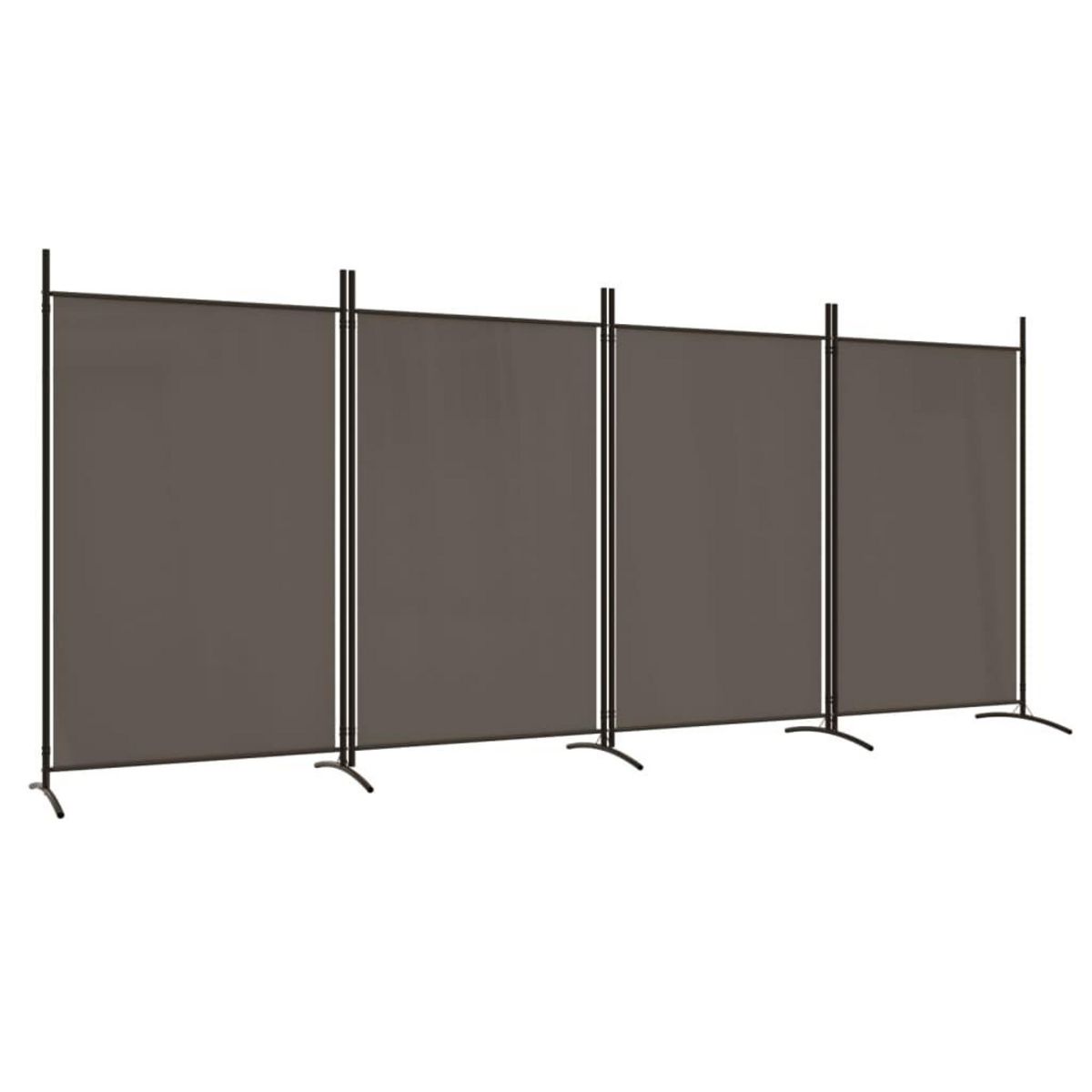 VIDAXL Cloison de separation 4 panneaux Anthracite 346x180 cm Tissu