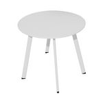 Proloisirs Table basse - MASSAÏ - Acier époxy - Ø60 cm - Blanc