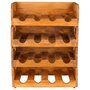 Voir la diapositive 5 : VIDAXL Casiers à bouteilles 4pcs de 16 bouteilles bois d acajou massif