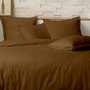 Voir la diapositive 3 : Home collection Parure de couette 100%percale de coton 80 fils/cm2-uni lin