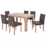 VIDAXL Table et chaises 7 pcs Cuir synthetique Chene Marron