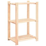 VIDAXL Etagere de stockage 3 niveaux 60x38x90 cm Pin solide 150 kg