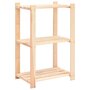Voir la diapositive 1 : VIDAXL Etagere de stockage 3 niveaux 60x38x90 cm Pin solide 150 kg