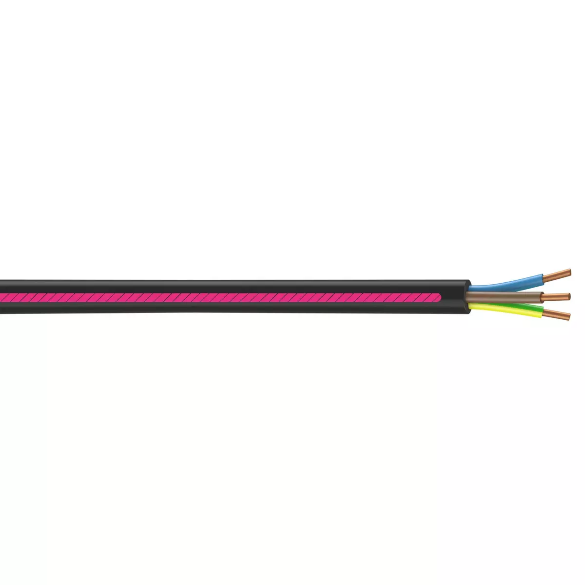 CENTRALE BRICO Câble électrique 3 G 1.5 mm² u1000r2v L.15 m, noir