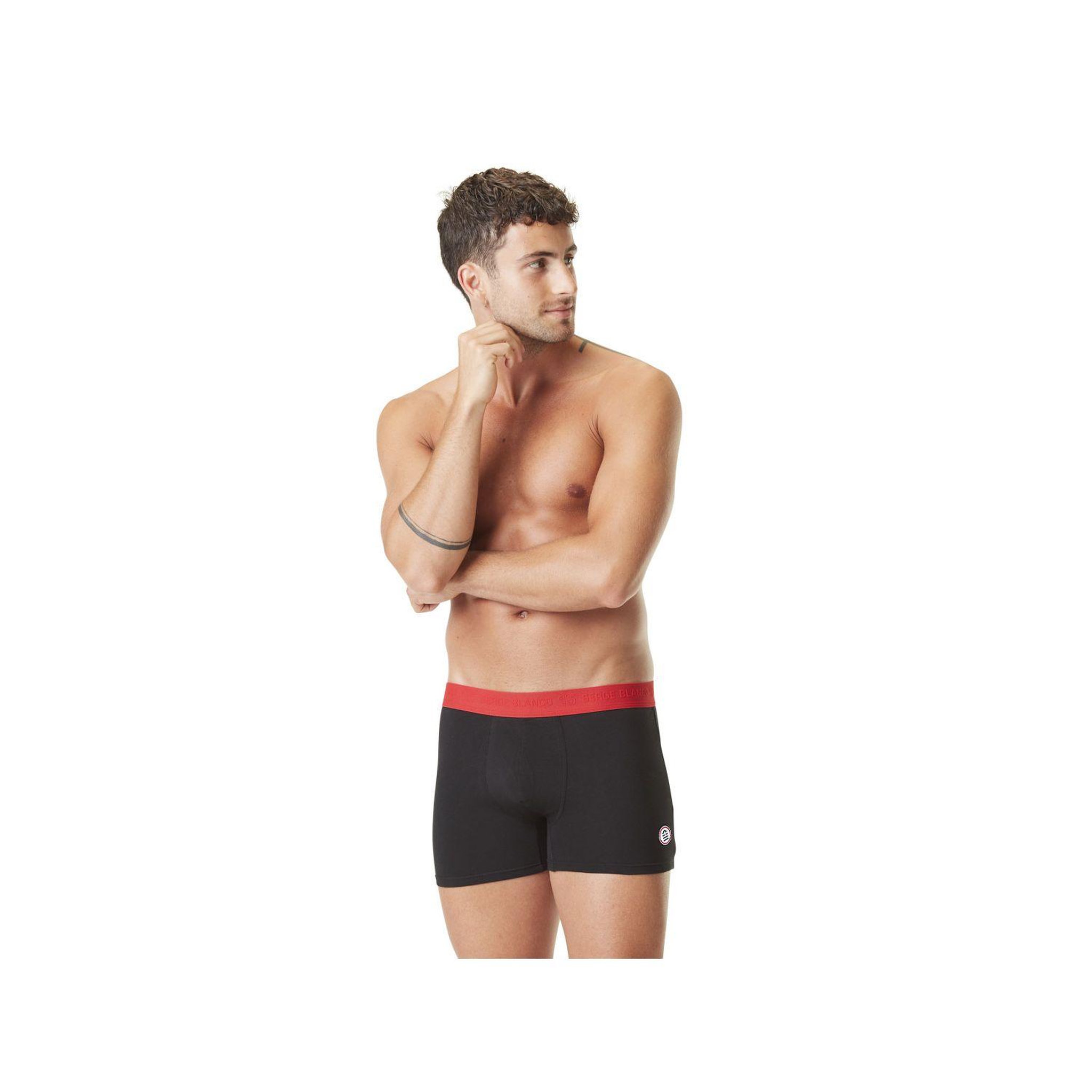 Voir la diapositive 5 : SERGE BLANCO Lot de 4 Boxers Serge Blanco coton homme Hype