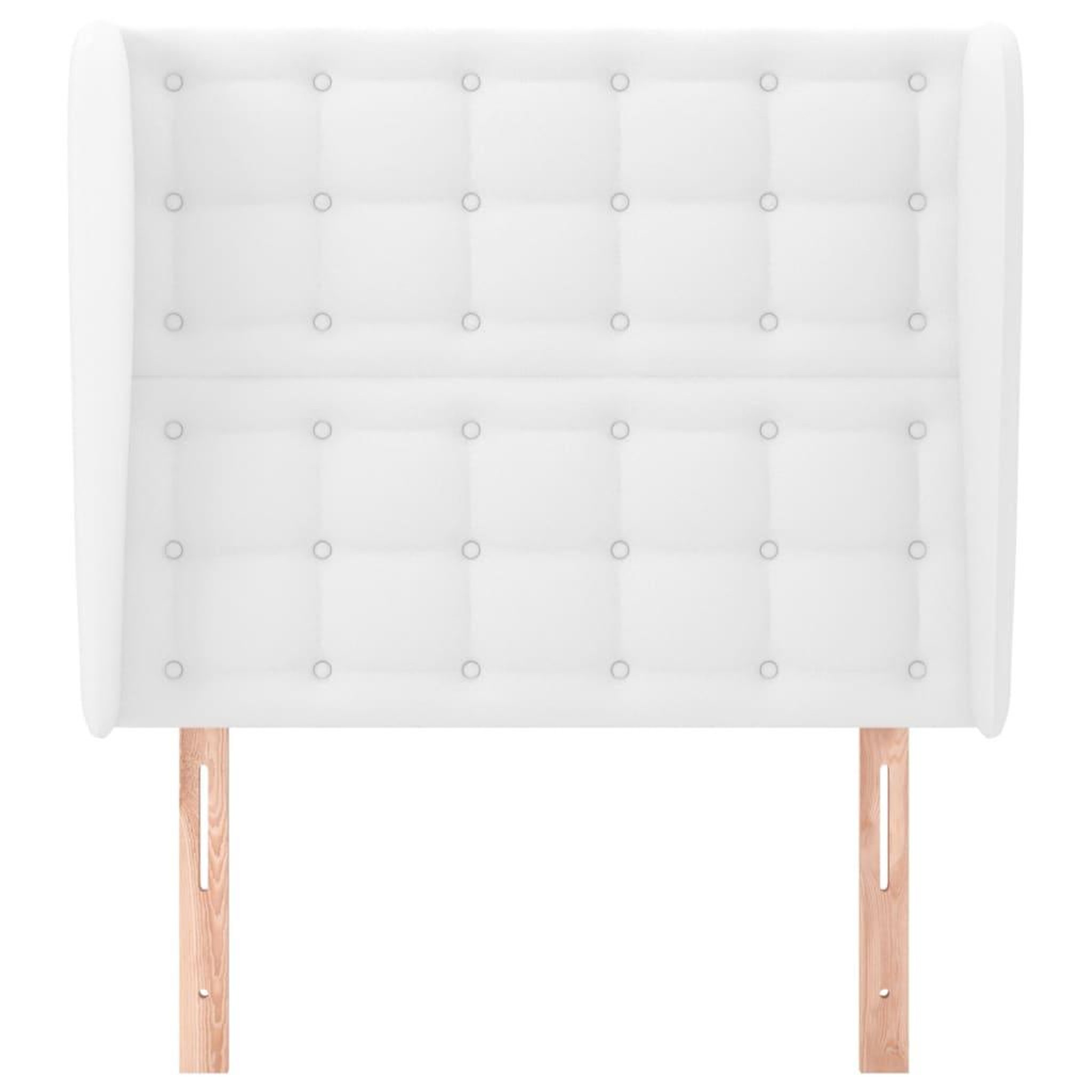 Voir la diapositive 3 : VIDAXL Tete de lit avec oreilles Blanc 103x23x118/128 cm Similicuir