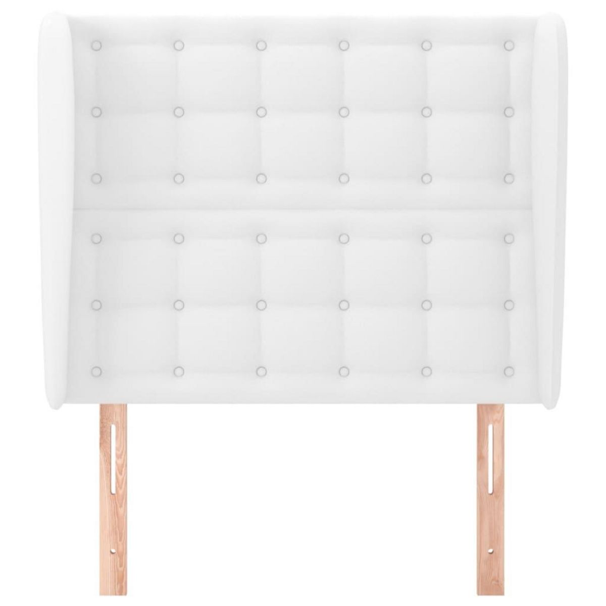 VIDAXL Tete de lit avec oreilles Blanc 103x23x118/128 cm Similicuir