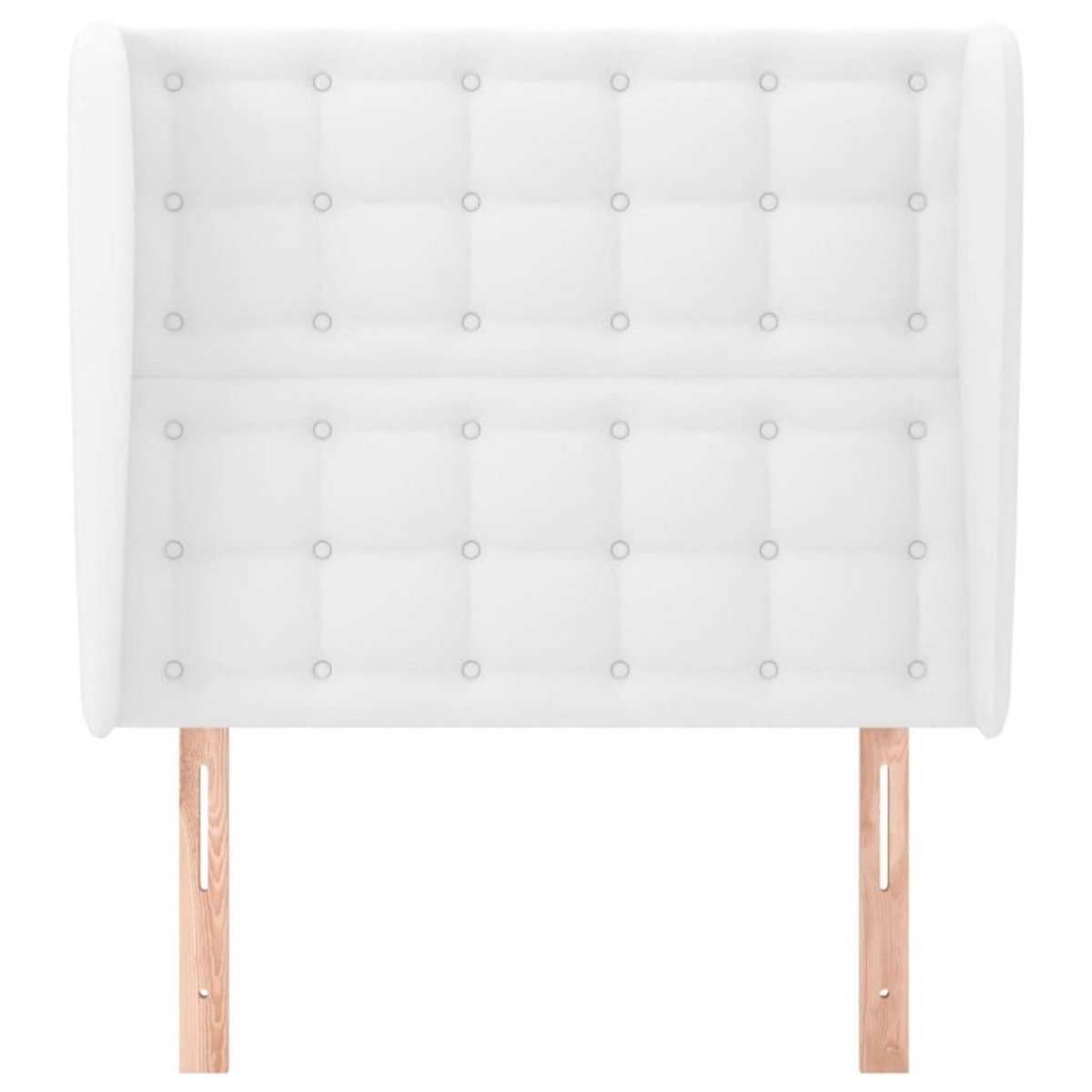 VIDAXL Tete de lit avec oreilles Blanc 103x23x118/128 cm Similicuir