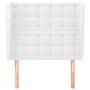 Voir la diapositive 3 : VIDAXL Tete de lit avec oreilles Blanc 103x23x118/128 cm Similicuir
