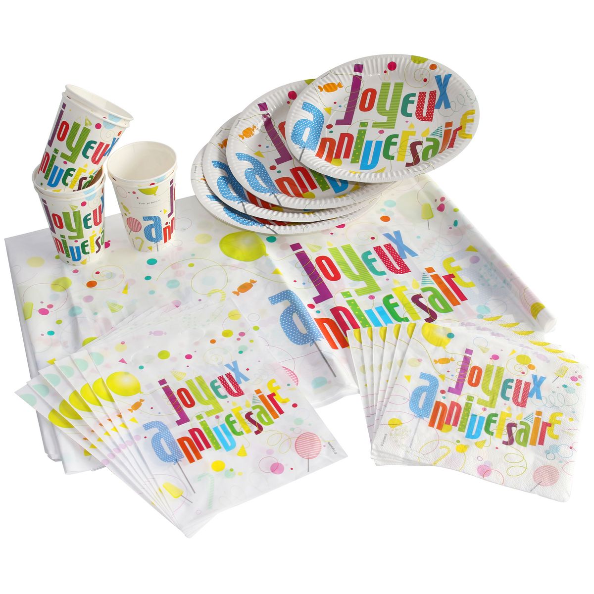DYNASTRIB Kit Anniversaire 25 pièces Joyeux Anniversaire