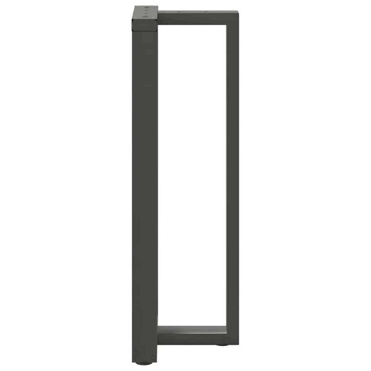 VIDAXL Pieds de table de bar forme de T 2 pcs anthracite acier