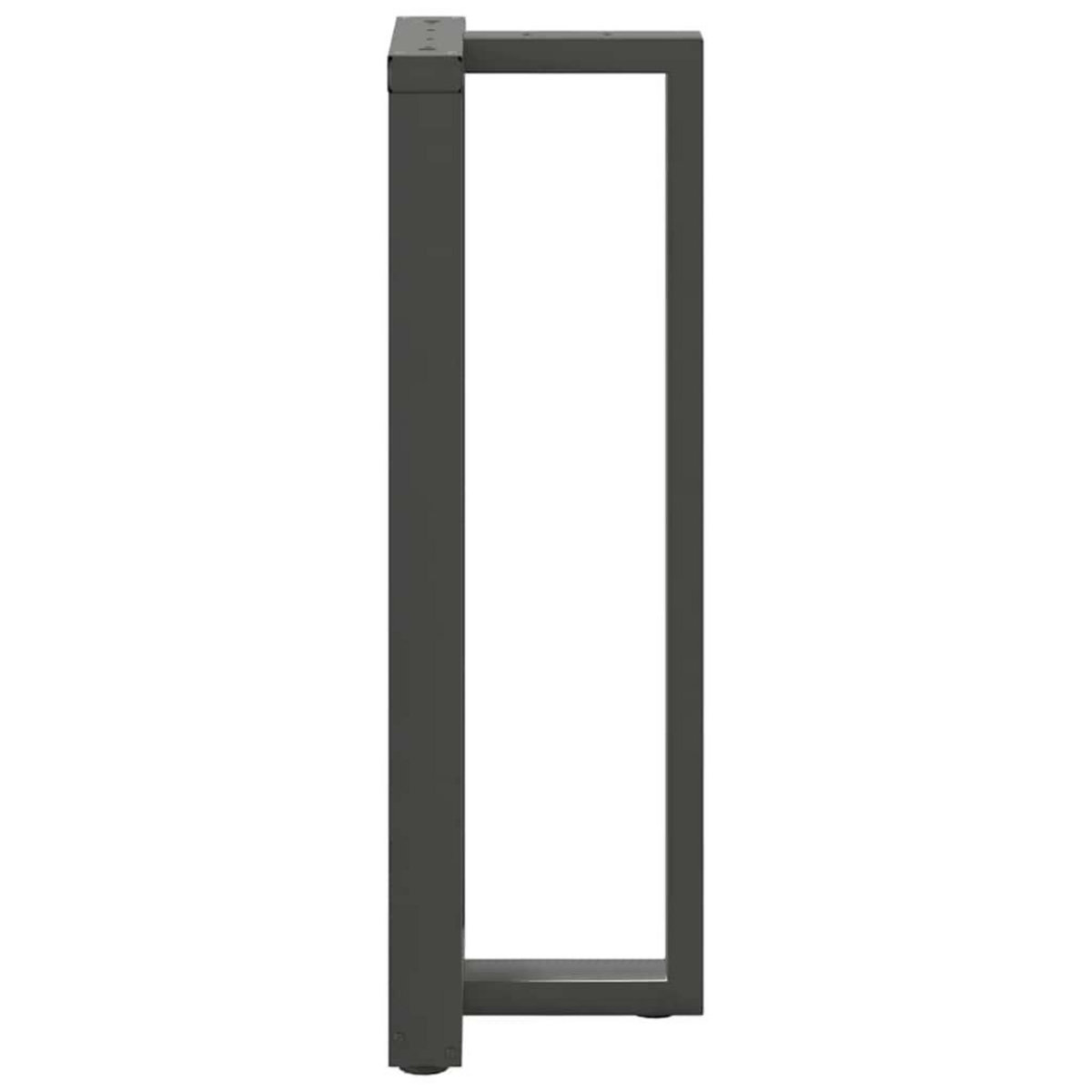 VIDAXL Pieds de table de bar forme de T 2 pcs anthracite acier