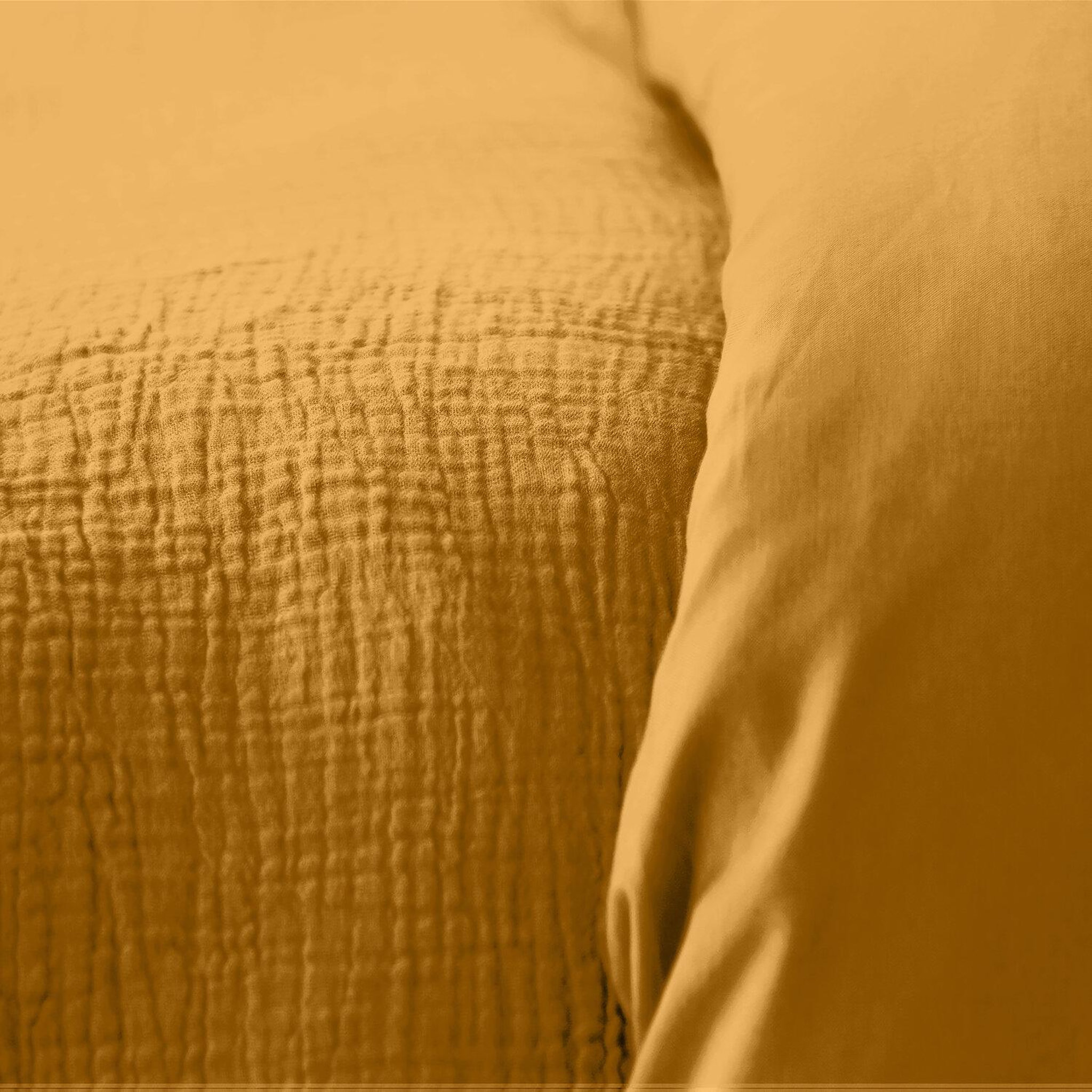 Voir la diapositive 2 : Home collection Parure housse de couette 100% gaze de coton 57 fils - kaki