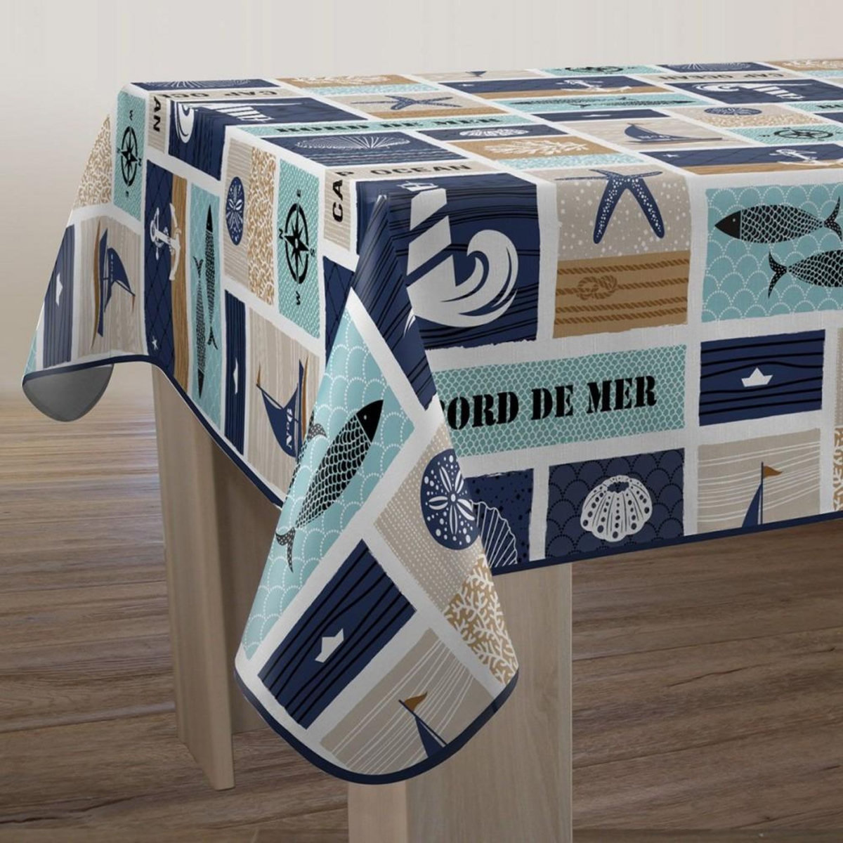 Kaliss Nappe rectangulaire antitache 150x240 cm Bord de mer