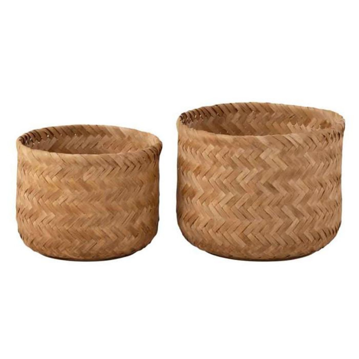 Paris Prix Lot de 2 Paniers en Bambou  Triba  39cm Naturel