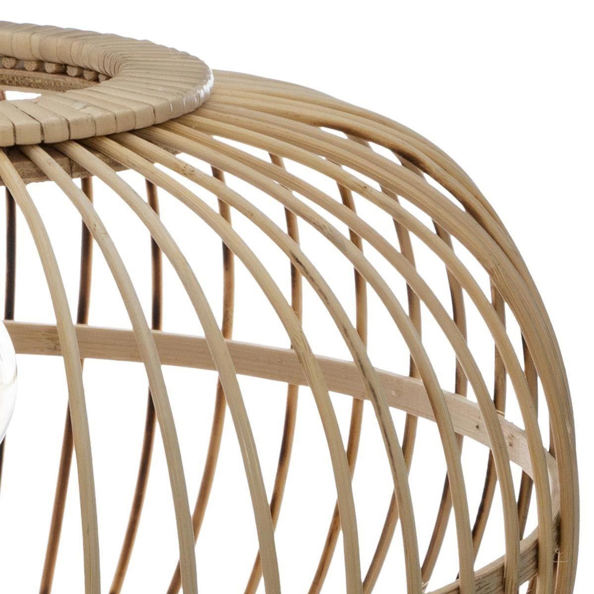 Voir la diapositive 3 : ATMOSPHERA Lampe à poser trepied design bambou Eads - H. 31 cm - Marron