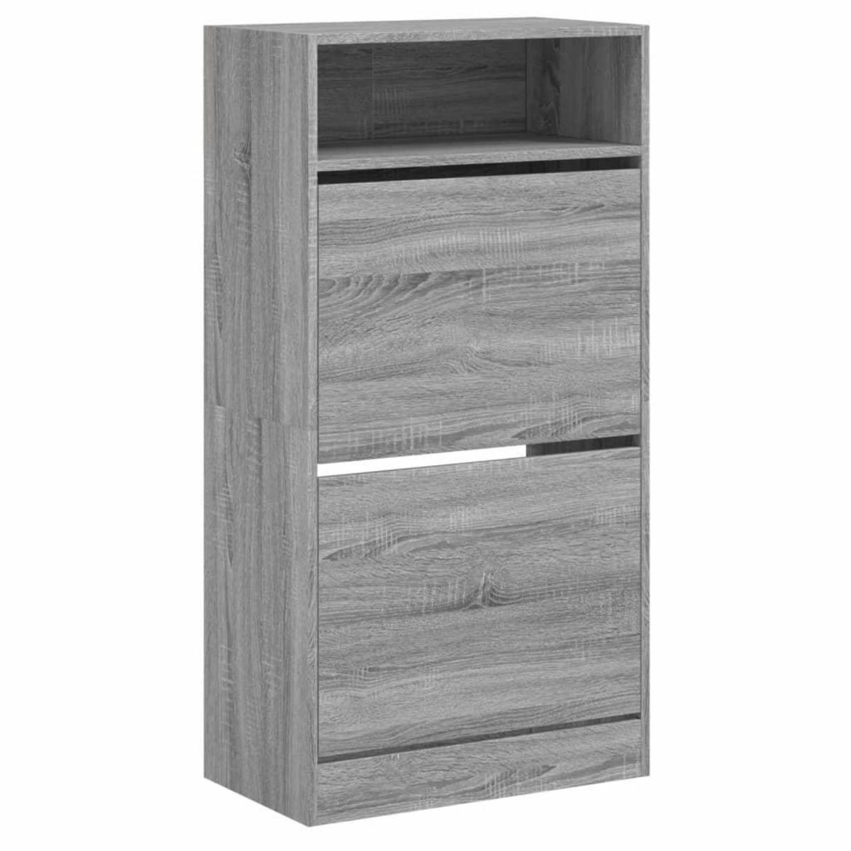 VIDAXL Armoire a chaussures Sonoma gris 60x34x116 cm Bois d'ingenierie