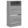 Voir la diapositive 4 : VIDAXL Armoire a chaussures Sonoma gris 60x34x116 cm Bois d'ingenierie