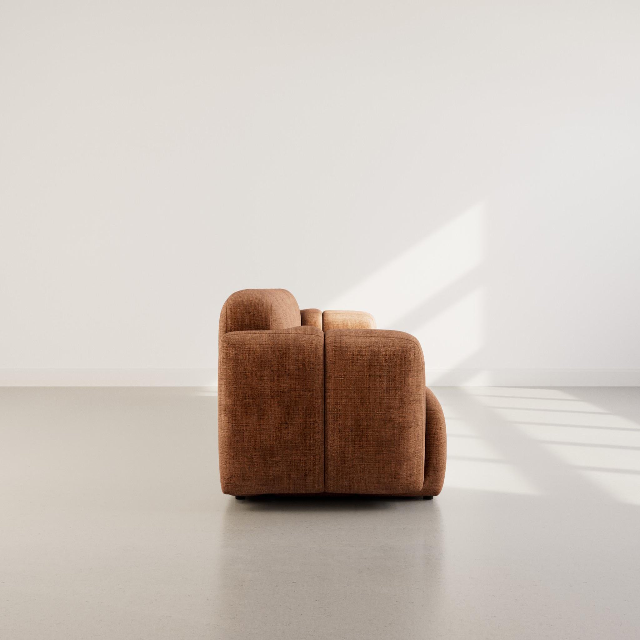 Voir la diapositive 6 : BEST MOBILIER Grace - canapé modulable 3 places en velours texturé
