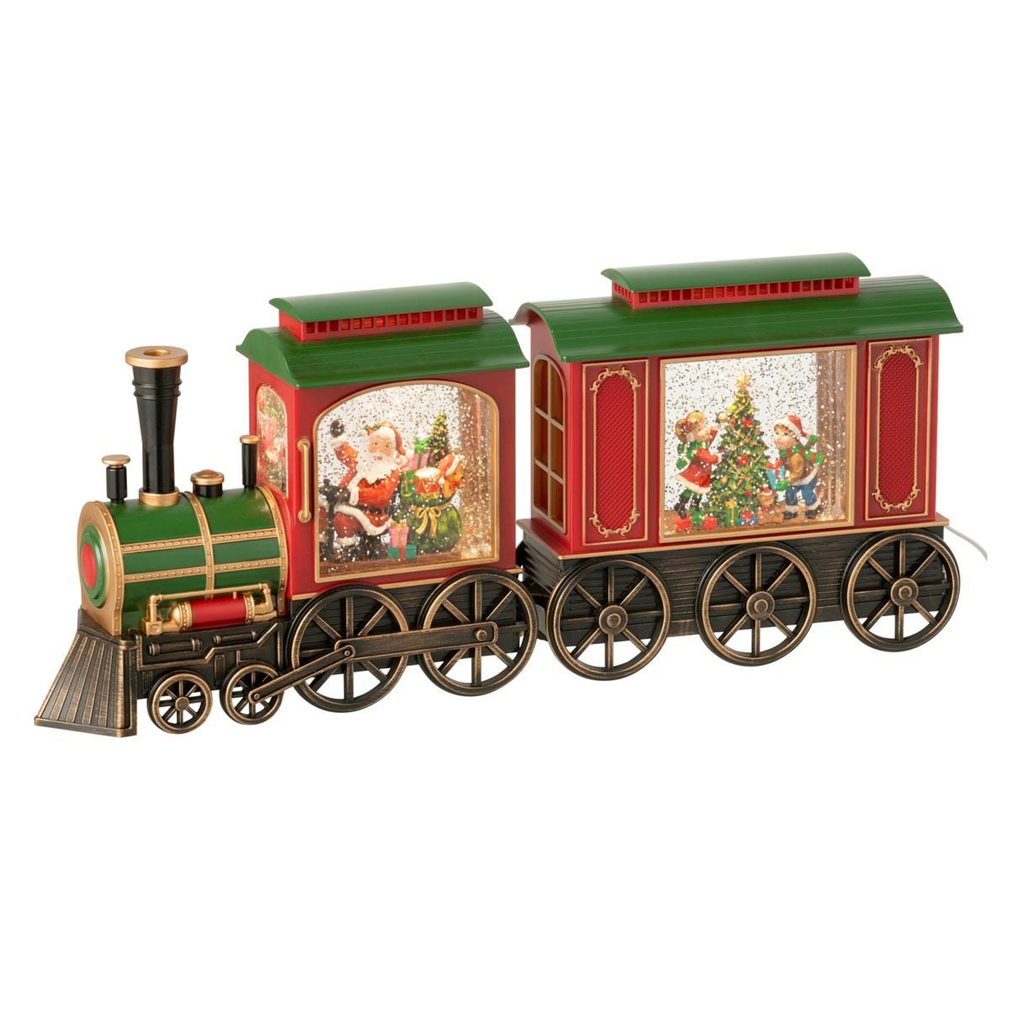 J-LINE Train musique à led  père-noël  47cm multicolore