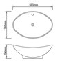 Voir la diapositive 6 : VIDAXL Lavabo ovale en ceramique noir avec trop plein 59 x 38,5 cm