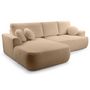 Voir la diapositive 6 : BEST MOBILIER Candela - canapé d'angle gauche 4 places - convertible avec coffre - en tissu bouclette