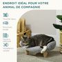 Voir la diapositive 5 : PAWHUT Canapé panier chien ou chat design scandinave housse amovible pieds en bois peluche douce gris