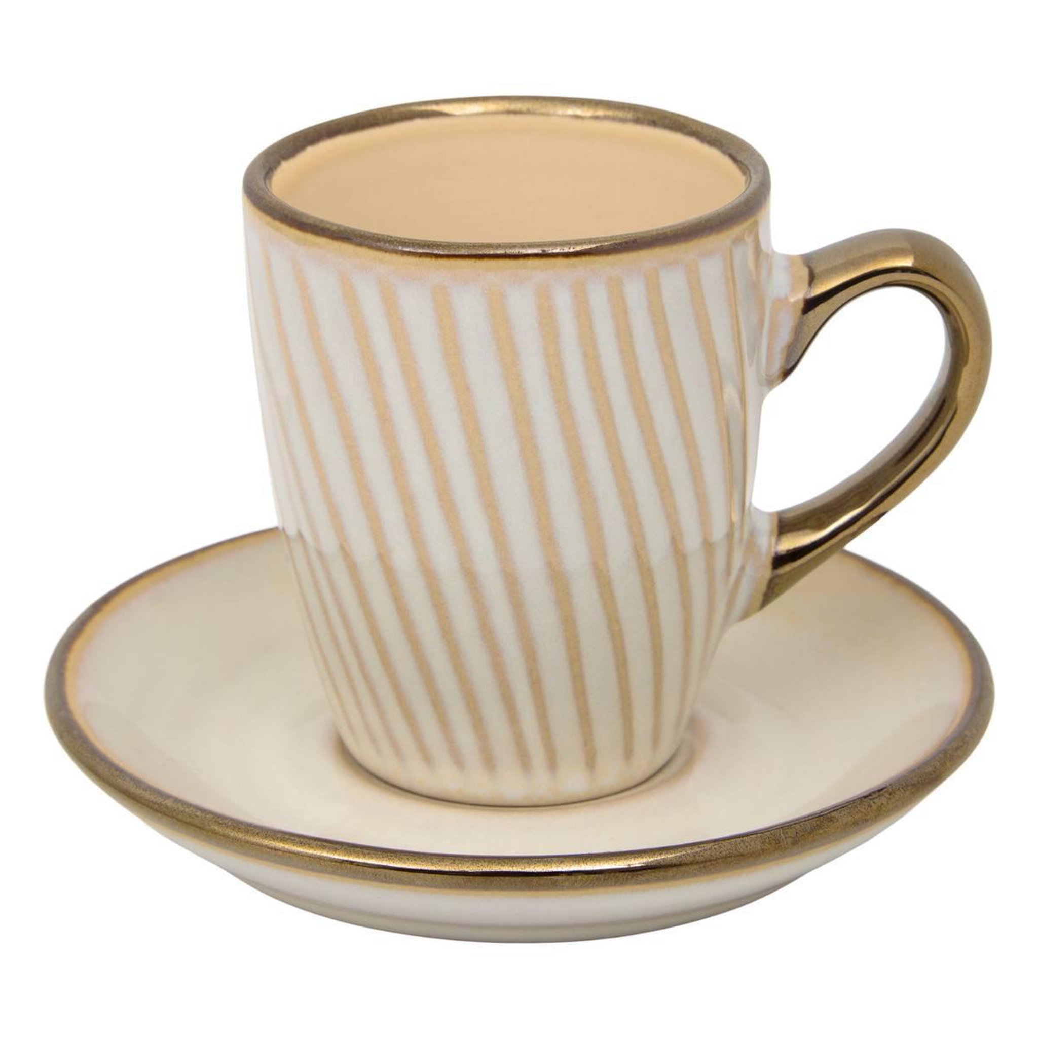 Voir la diapositive 2 : SECRET DE GOURMET Coffret 2 tasses & 2 soucoupes  ella  9cl blanc