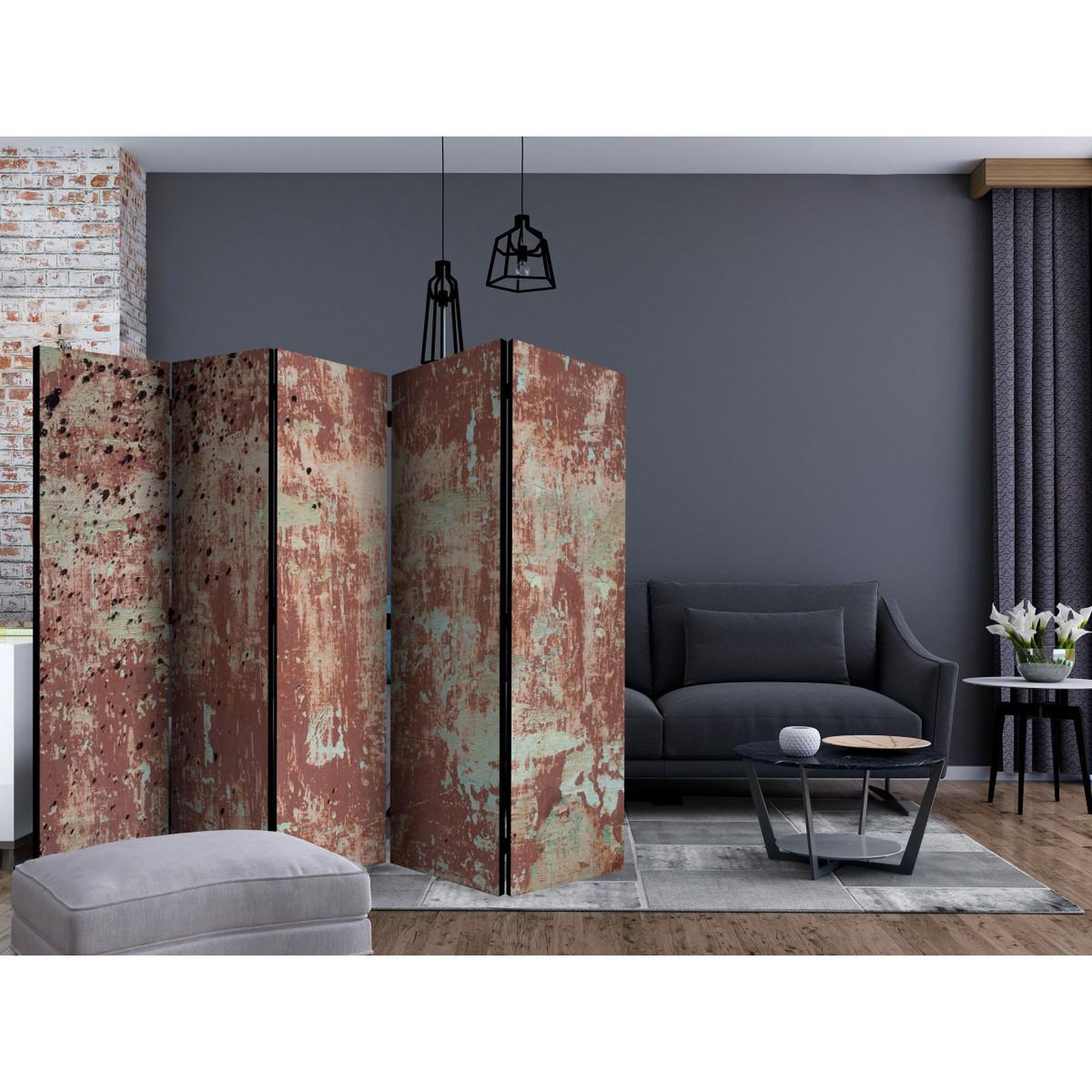 Voir la diapositive 2 : Paris Prix Paravent 5 volets  street rain  172x225cm
