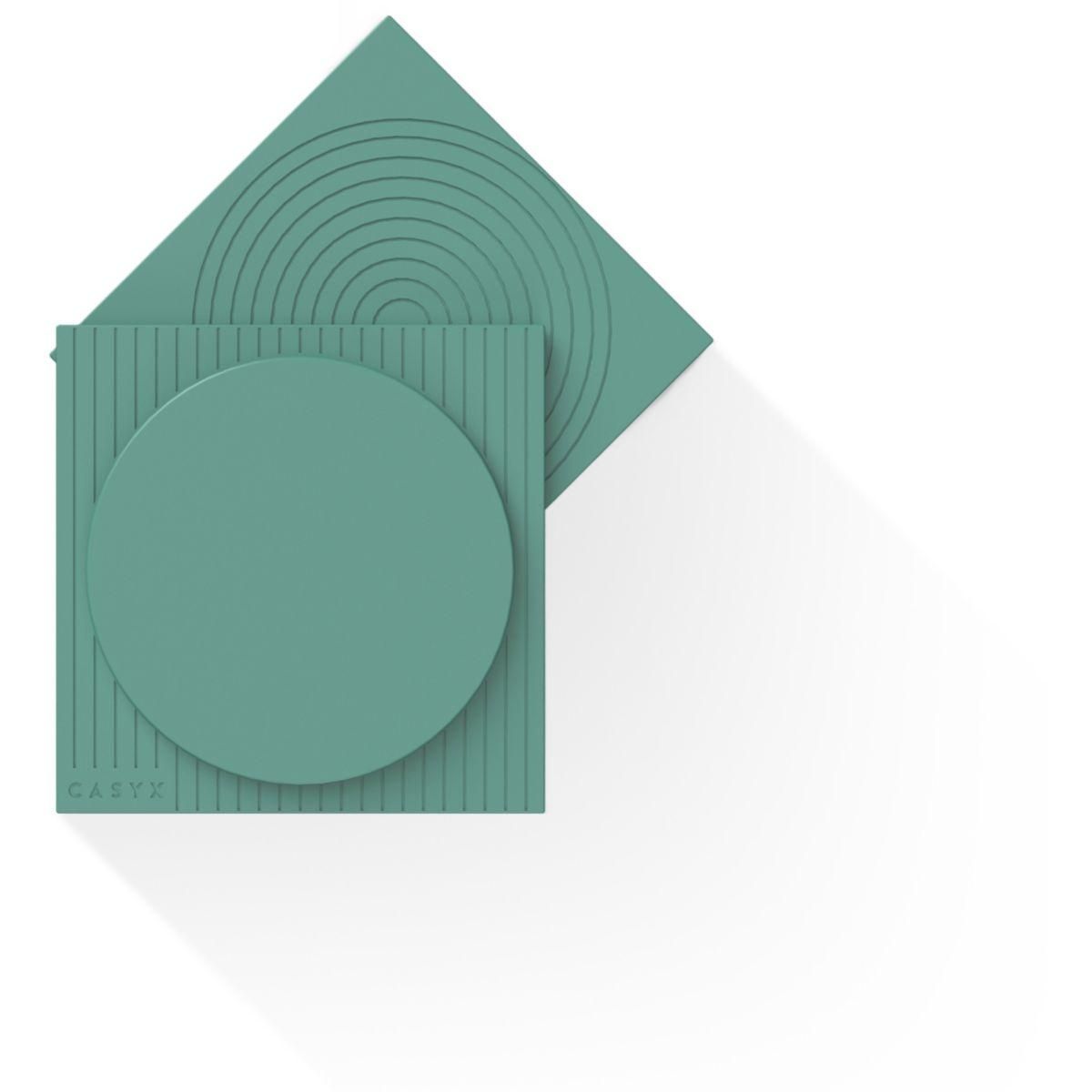 CASYX Chargeur sans fil 2en1 fast charge Qi2 USB C vert