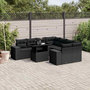Voir la diapositive 1 : VIDAXL Salon de jardin 9 pcs avec coussins noir resine tressee
