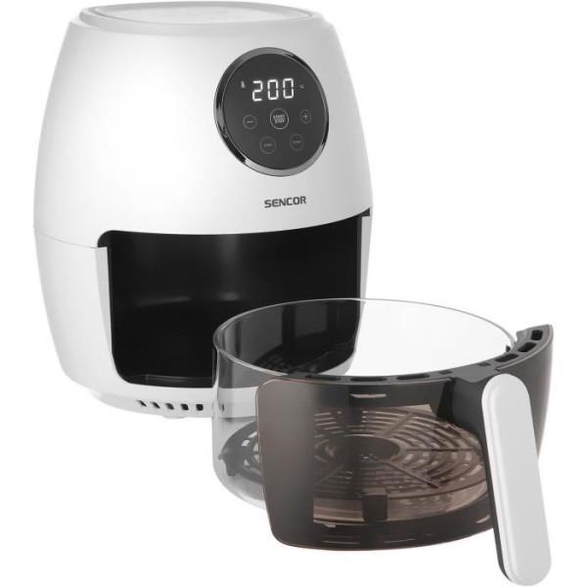 Voir la diapositive 6 : MARKET24 Friteuse Electrique Airfryer - SENCOR - SFR 5340WH - 1300 W - 3,5 L - Blanc
