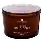 ATMOSPHERA Bougie Parfumée en Verre  Glowy  440g Bois d'Or