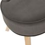 Voir la diapositive 5 : Paris Prix Tabouret en Velours  Eleonor  58cm Gris