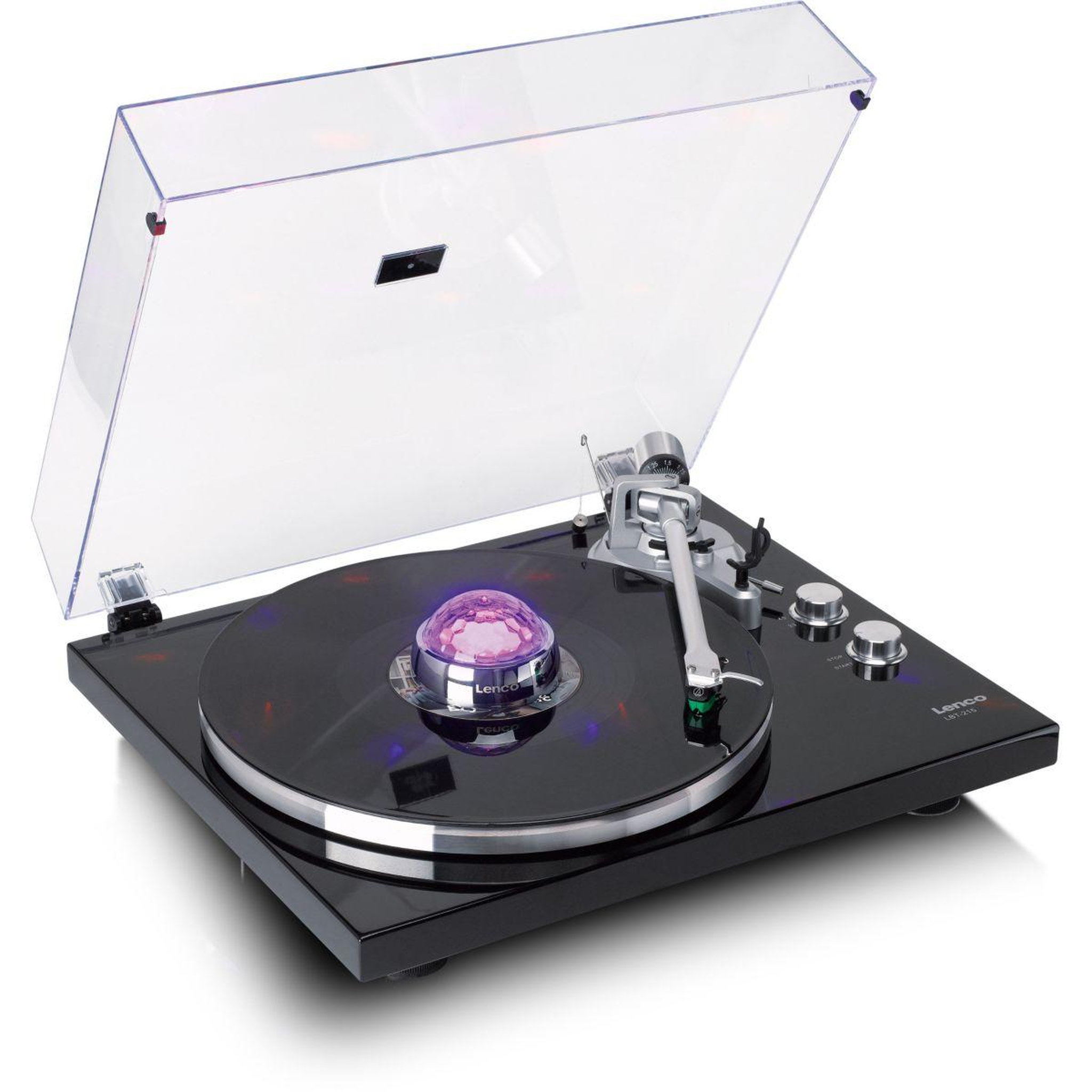 Voir la diapositive 4 : Lenco Centreur Stabilisateur vinyle avec effet lumineux